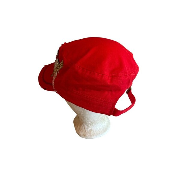 Leader Red Baseball Cap With Embroidered "Baseball Champions" & Rhinestone Detai - Picture 2 of 7